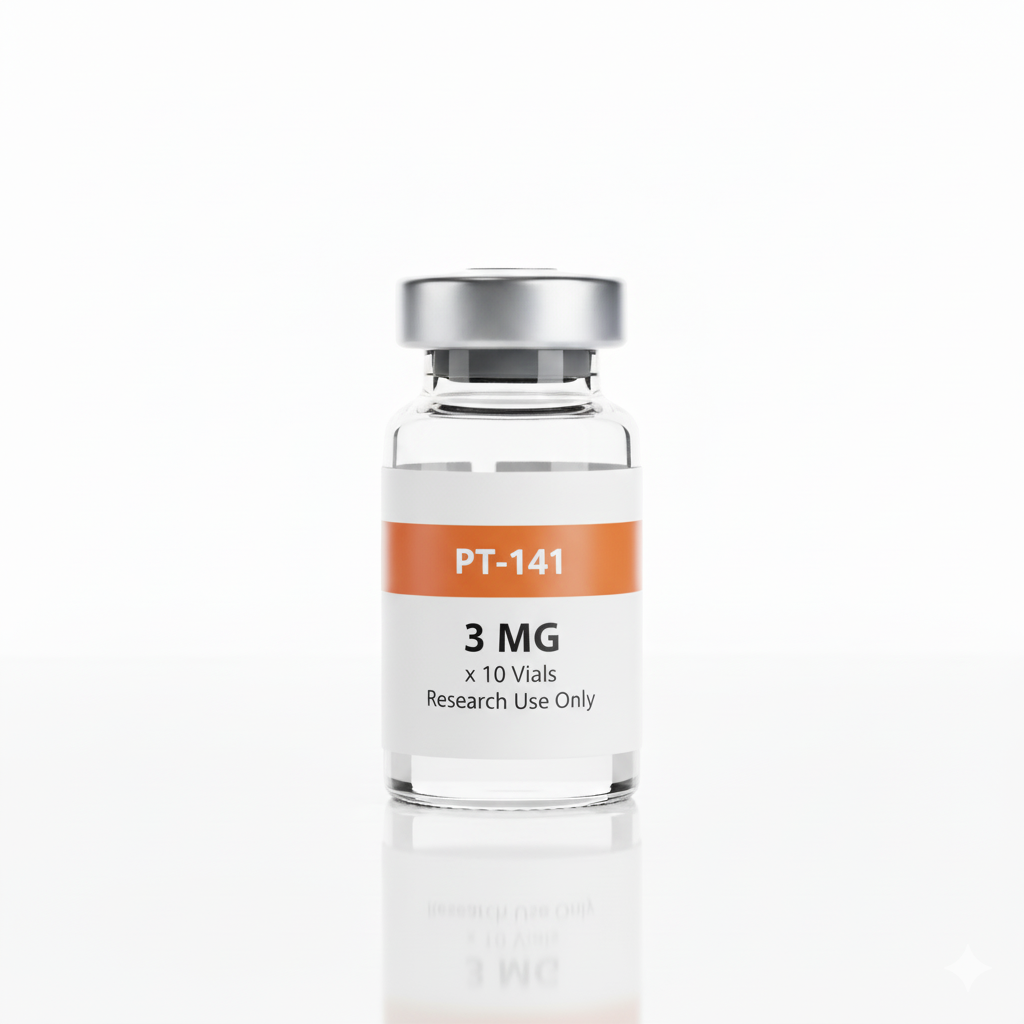 PT-141 (3mg x 10 Vials = 30mg) PT-141 peptide, Bremelanotide research, buy PT-141 10 vials, melanocortin agonist, sexual function research peptide